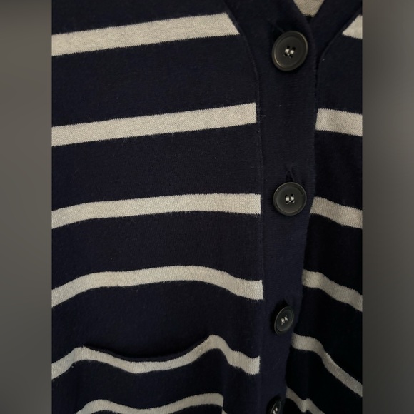 Ann Taylor Loft Navy Striped Cardigan Women’s Size Small - Picture 5 of 5
